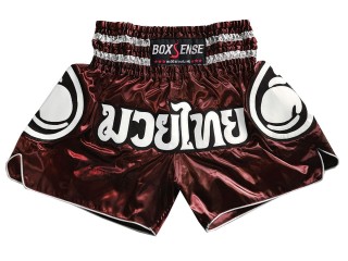 Boxsense Muay Thai Shorts : BXS-101-Rödbrun