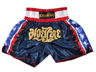 KANONG Muay Thai Shorts Sverige : KNS-1 49-Marinblå
