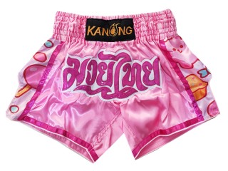 KANONG Muay Thai Shorts Sverige : KNS-501-Rosa