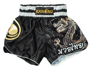 KANONG Muay Thai Shorts Sverige : KNS-505-Svart