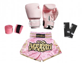 Muay Thai paket för Barn : 121-Ljusrosa