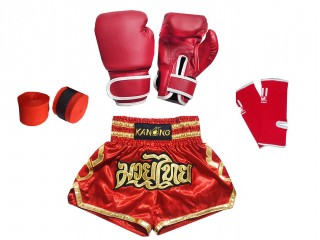 Muay Thai paket för Barn : 121-Röd