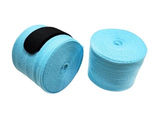 Elastiska Thai Boxning Handlindor da Kanong : KN-Handwraps-E-Himmelsblå