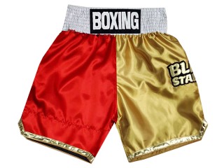 Personlig Boxningsshorts : KNBXCUST-2052-Rött-Guld