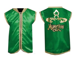 KANONG Muay Thai Boxning Hörnmanteljacka : KNCMJ-121-Grön