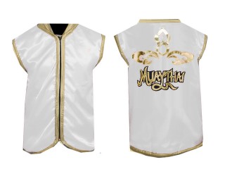 KANONG Muay Thai Boxning Hörnmanteljacka : KNCMJ-121-Vit