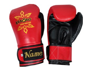 Personliga Muay Thai-handskar i äkta läder : KNGCUST-R-419
