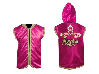 KANONG Muay Thai Boxningsjacka med huva / Huvajacka : KNHOD-121-Rose