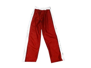 Personlig kickboxningsbyxor : KNPANTS-004-Retro-Röd