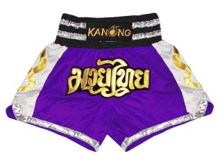 KANONG Muay Thai Shorts Sverige : KNS-141-Puprle