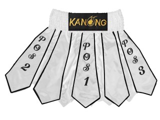 Personlig Thaiboxnings Shorts : KNSCUST-1170-Vit
