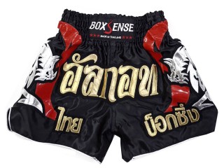 Personlig Thaiboxnings Shorts : KNSCUST-1263-Svart