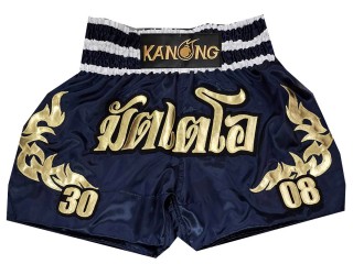 Personlig Thaiboxnings Shorts : KNSCUST-1265-Marine