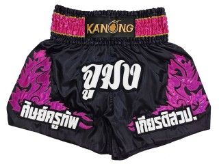 Personlig Thaiboxnings Shorts : KNSCUST-1268-Svart