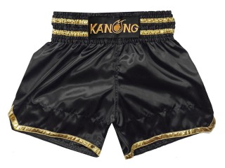 Personlig Thaiboxnings Shorts : KNSCUST-1278-Svart