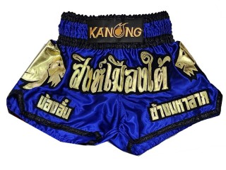 Personlig Thaiboxnings Shorts : KNSCUST-1280-Blå