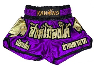 Personlig Thaiboxnings Shorts : KNSCUST-1280-Lila