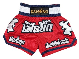 Personlig Thaiboxnings Shorts : KNSCUST-1286-Röd