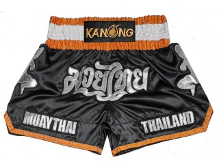 Personlig Thaiboxnings Shorts : KNSCUST-1293-Svart