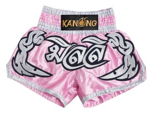 Personlig Thaiboxnings Shorts : KNSCUST-1294-Rosa