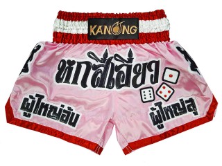 Personlig Thaiboxnings Shorts : KNSCUST-1299-Rosa