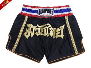 Lumpinee Muay Thai Shorts för barn : LUMRTO-006-Svart-K