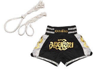 Mongkol Prajead set med Muay Thai Shorts : Mongkol-Boran-141-Svart