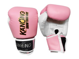 Kanong Muay Thai Boxningshandskar barn : ljusrosa 2-6 oz.