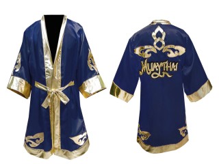 Kanong Muay Thai Morgonrock Robe : marinblå Lai Thai