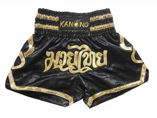 KANONG Muay Thai Shorts Sverige : KNS-121-svart