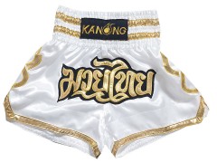 KANONG Muay Thai Shorts Sverige : KNS-121-Vit