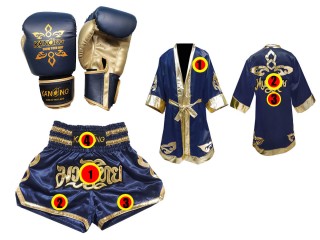 Kanong Muay Thai handskar + Personlig Muay Thai Boxningsrock + Boxningsshorts : Marin Lai Thai