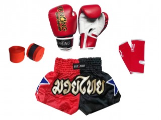 Muay Thai paket för Barn : Röd