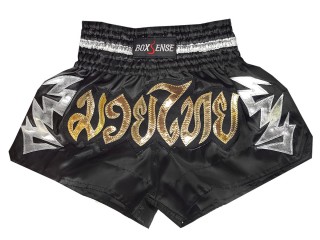 Thaiboxningsshorts Barn Boxsense : BXSKID-010-Svart