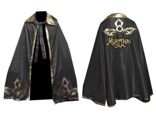 KANONG Muay Thai Batman Morgonrock Robe : Svart Lai Thai