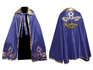 KANONG Muay Thai Batman Morgonrock Robe : marinblå Lai Thai