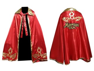 KANONG Muay Thai Batman Morgonrock Robe : röd Lai Thai