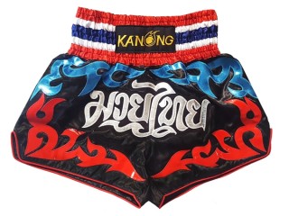 KANONG Muay Thai Shorts Sverige : KNS-122-Svart