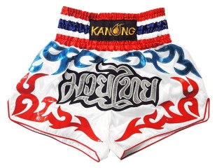 KANONG Muay Thai Shorts Sverige : KNS-122-Vit