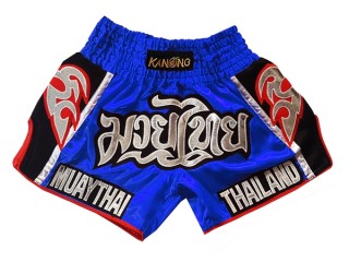 Retro Kanong Muay Thai Shorts Sverige : KNSRTO-207-Blå