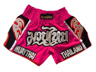 Retro Kanong Muay Thai Shorts Sverige : KNSRTO-207-Rosa