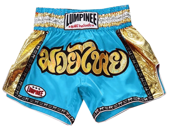 Lumpinee Muay Thai Shorts : LUM-045-himmelsblå