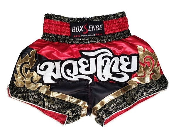 Boxsense Muay Thai Shorts : BXS-086-Röd