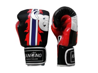 Kanong Muay Thai Boxning handskar : Elefant / svart