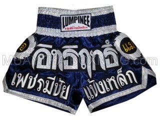 Lumpinee Kvinna Muay Thai Shorts Sverige  : LUM-033 marinblå-W