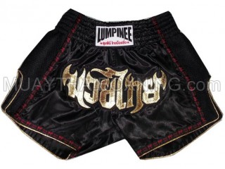 Retro Lumpinee Muay Thai Shorts för barn : LUMRTO-003-svart