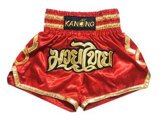 KANONG Muay Thai Shorts Sverige : KNS-121-röd