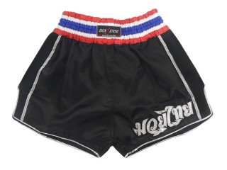 Retro Boxsense Muay Thai Shorts för barn : BXSRTO-001-Svart