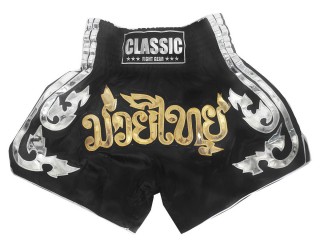 Classic Thaiboxningsshorts för kvinnor : CLS-015-svart