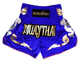 KANONG Muay Thai Shorts Sverige : KNS-126-Blå